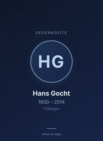 Gedenkportrait von Hans Gocht