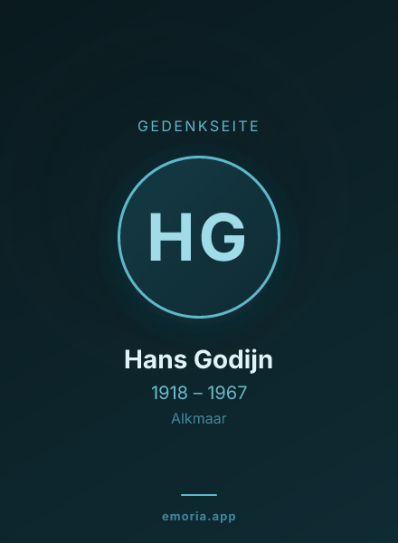 Gedenkportrait von Hans Godijn