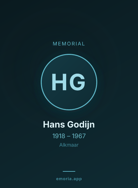 Memorial portrait of Hans Godijn