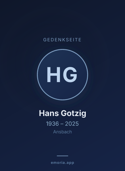 Gedenkportrait von Hans Gotzig