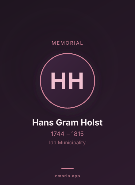 Memorial portrait of Hans Gram Holst