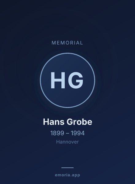 Memorial portrait of Hans Grobe