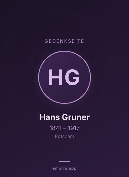 Gedenkportrait von Hans Gruner