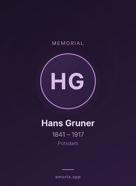Memorial portrait of Hans Gruner