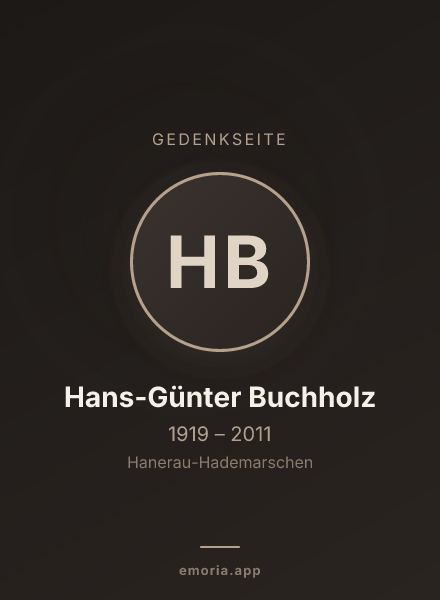 Gedenkportrait von Hans-Günter Buchholz