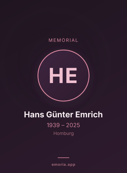 Memorial portrait of Hans Günter Emrich