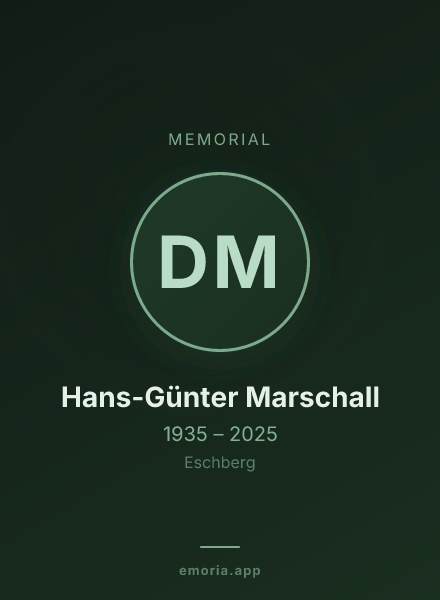 Memorial portrait of Dr. Hans-Günter Marschall