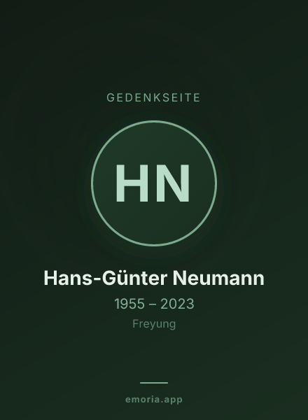 Gedenkportrait von Hans-Günter Neumann