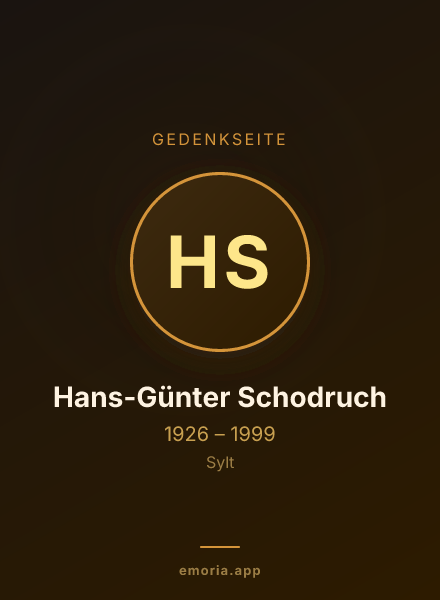 Gedenkportrait von Hans-Günter Schodruch