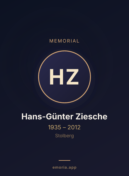Memorial portrait of Hans-Günter Ziesche