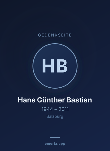 Gedenkportrait von Hans Günther Bastian
