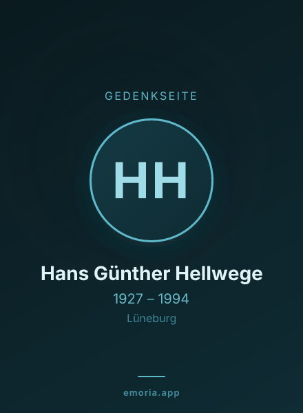 Gedenkportrait von Hans Günther Hellwege
