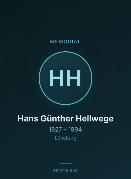 Memorial portrait of Hans Günther Hellwege