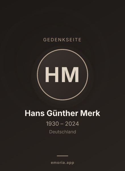Gedenkportrait von Hans Günther Merk