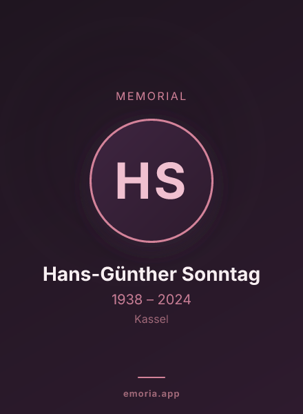 Memorial portrait of Hans-Günther Sonntag