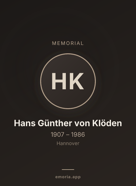 Memorial portrait of Hans Günther von Klöden