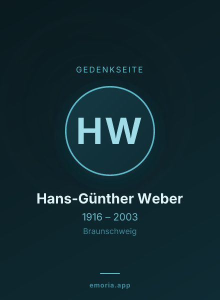 Gedenkportrait von Hans-Günther Weber