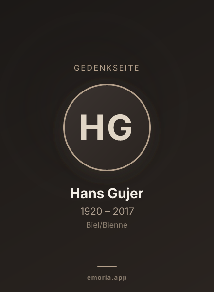 Gedenkportrait von Hans Gujer