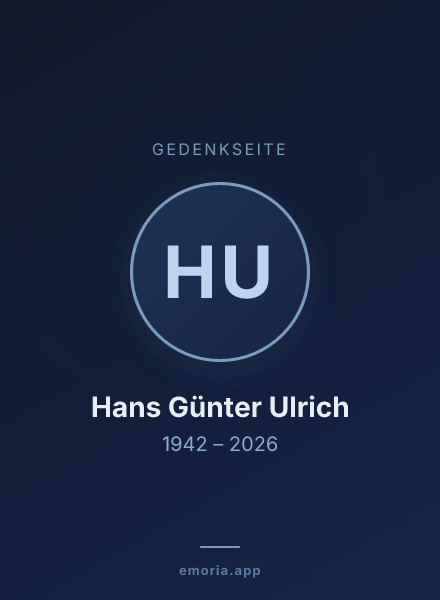 Gedenkportrait von Hans Günter Ulrich