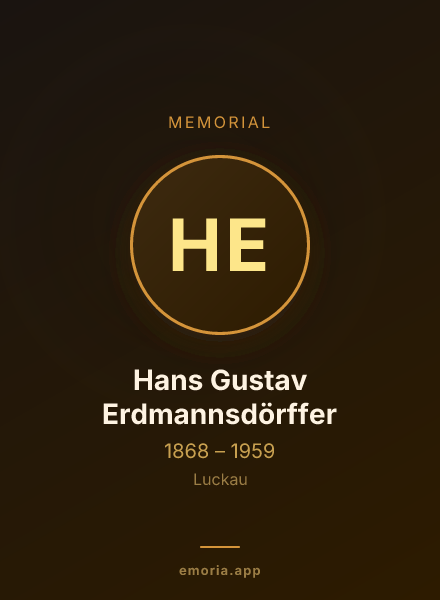 Memorial portrait of Hans Gustav Erdmannsdörffer