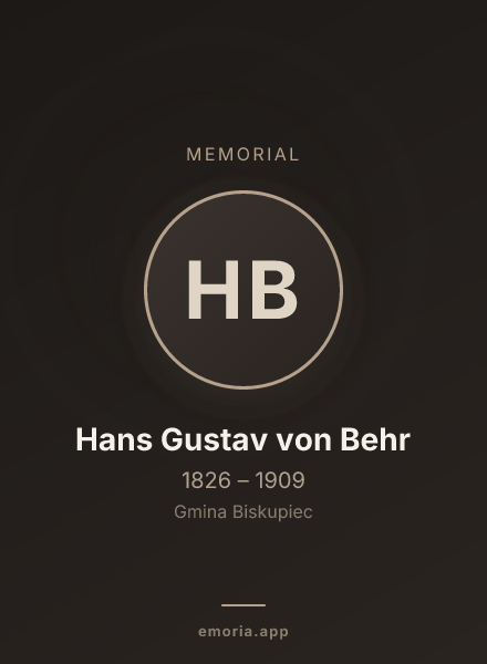 Memorial portrait of Hans Gustav von Behr