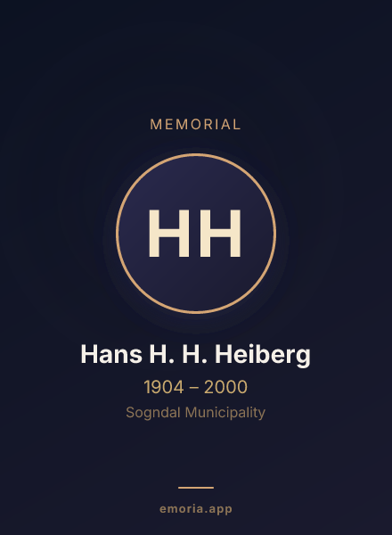Memorial portrait of Hans H. H. Heiberg