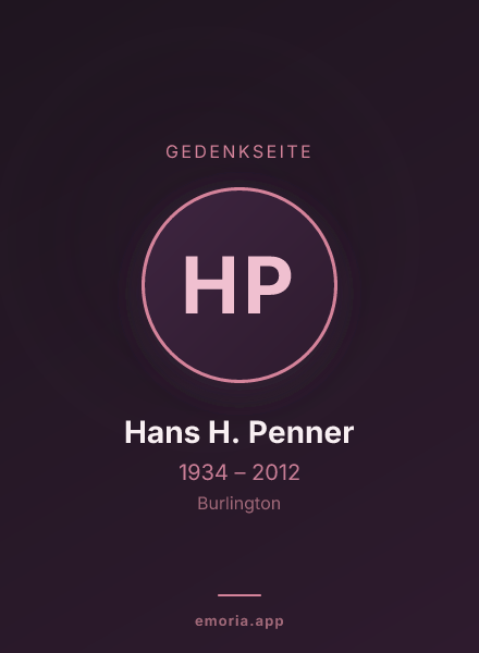 Gedenkportrait von Hans H. Penner