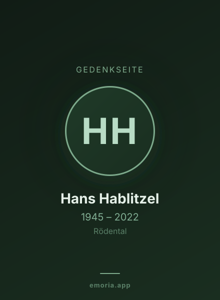 Gedenkportrait von Hans Hablitzel