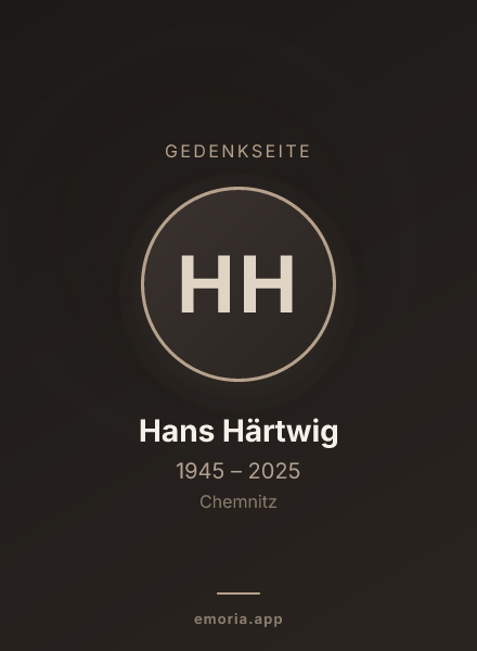 Gedenkportrait von Hans Härtwig