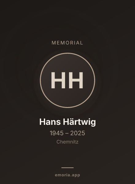 Memorial portrait of Hans Härtwig