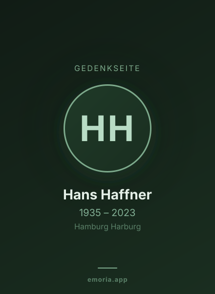 Gedenkportrait von Hans Haffner