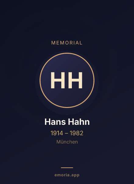 Memorial portrait of Hans Hahn