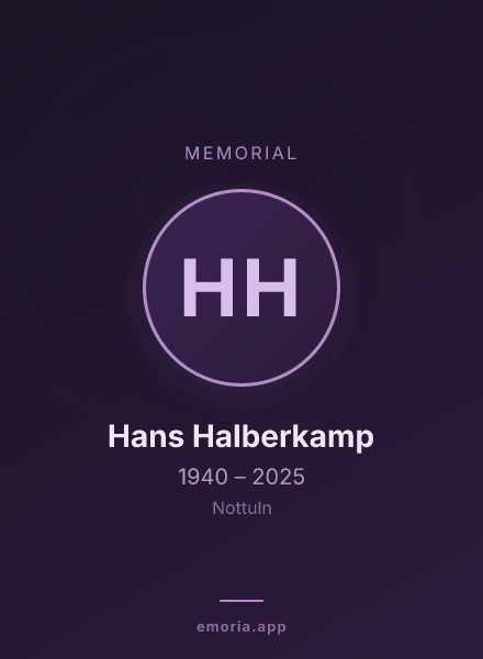 Memorial portrait of Hans Halberkamp