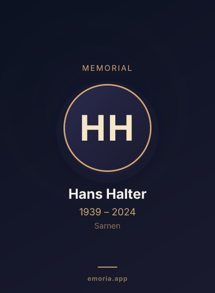 Memorial portrait of Hans Halter
