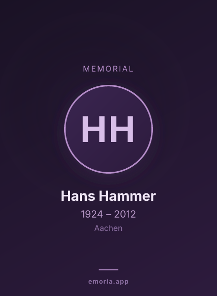 Memorial portrait of Hans Hammer