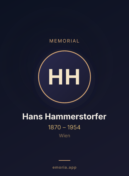 Memorial portrait of Hans Hammerstorfer