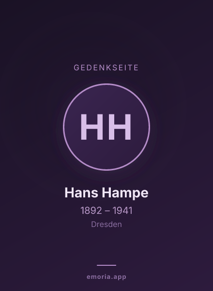 Gedenkportrait von Hans Hampe