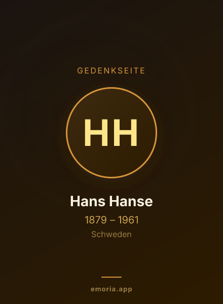 Gedenkportrait von Hans Hanse