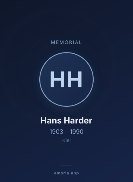 Memorial portrait of Hans Harder