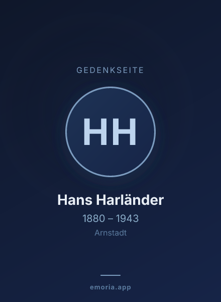 Gedenkportrait von Hans Harländer