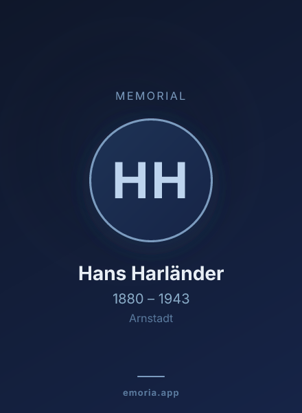 Memorial portrait of Hans Harländer