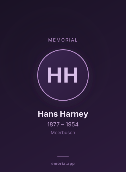 Memorial portrait of Hans Harney
