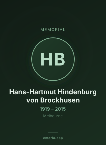 Memorial portrait of Hans-Hartmut Hindenburg von Brockhusen
