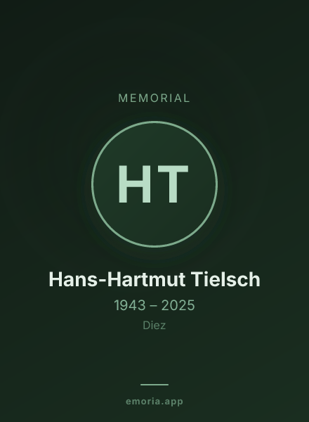 Memorial portrait of Hans-Hartmut Tielsch