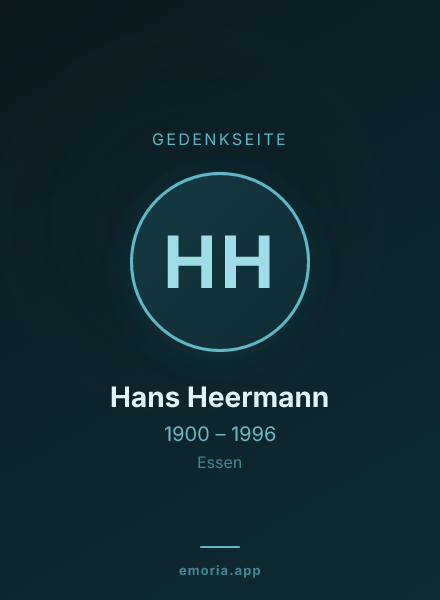 Gedenkportrait von Hans Heermann