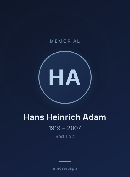 Memorial portrait of Hans Heinrich Adam