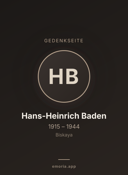 Gedenkportrait von Hans-Heinrich Baden