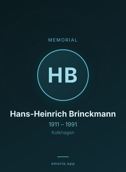 Memorial portrait of Hans-Heinrich Brinckmann