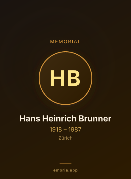 Memorial portrait of Hans Heinrich Brunner