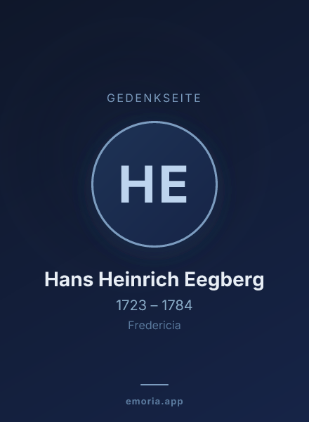 Gedenkportrait von Hans Heinrich Eegberg